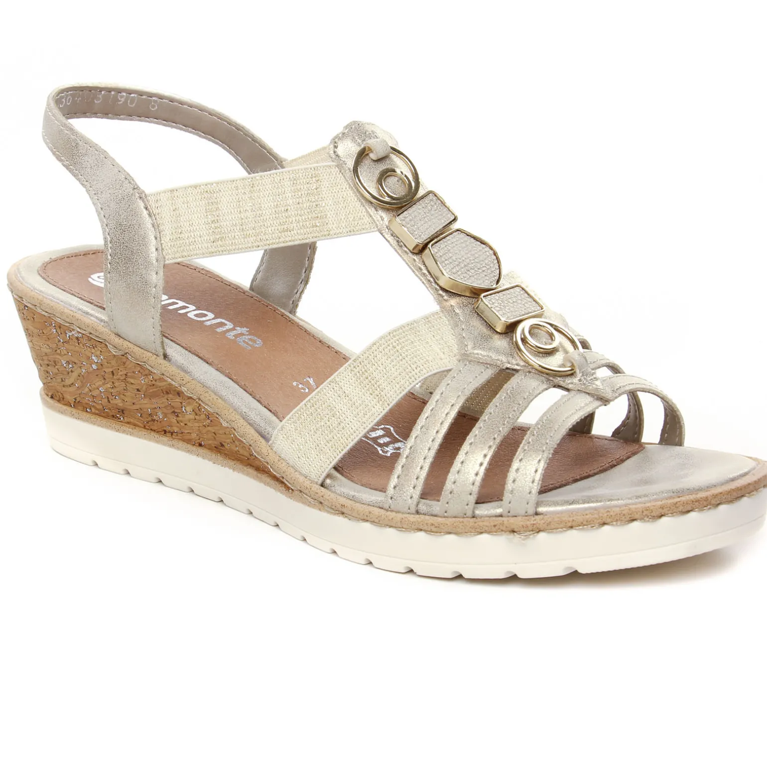 Nu-Pieds Compensés Remonte R6264-90 Muschel Beige