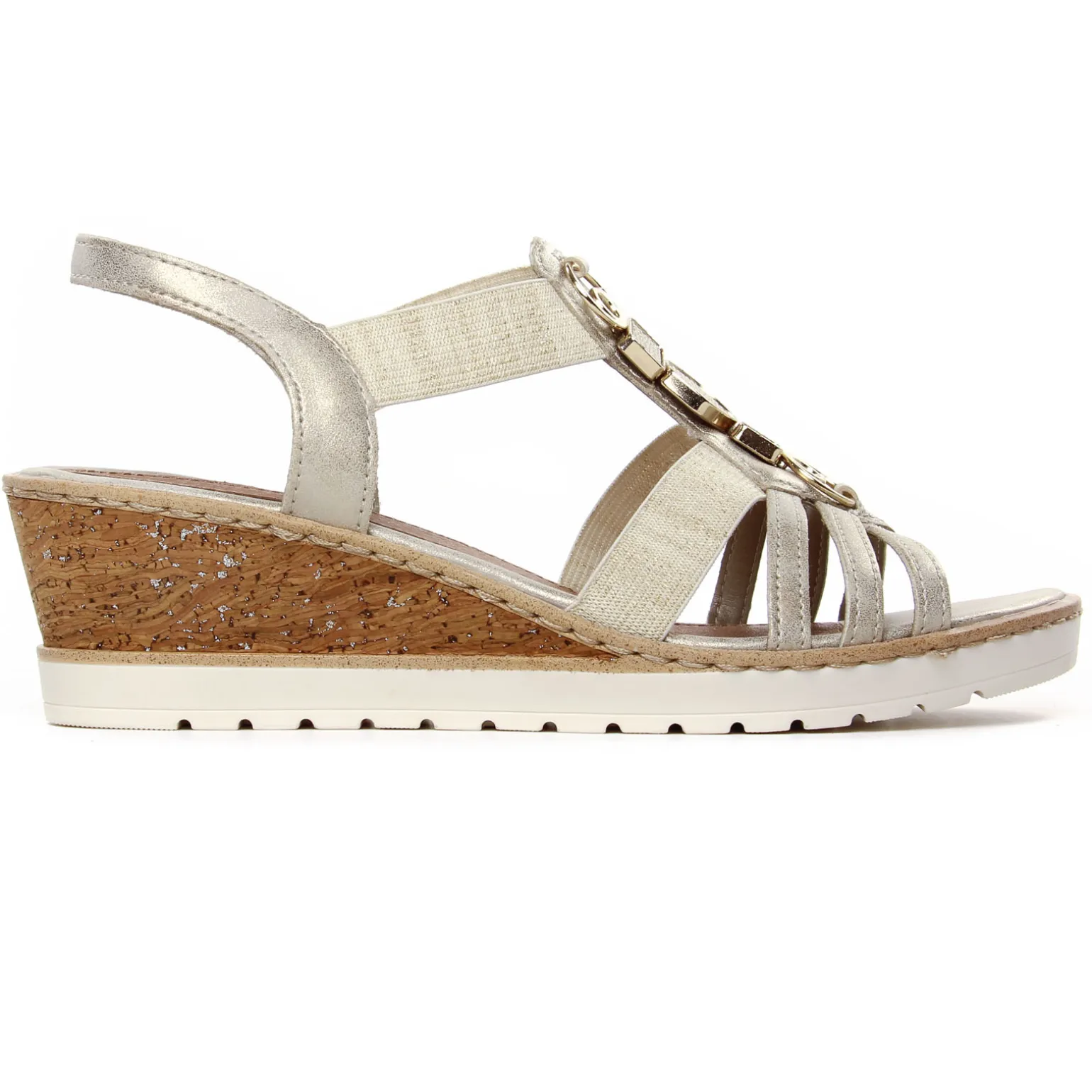 Nu-Pieds Compensés Remonte R6264-90 Muschel Beige