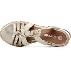 Nu-Pieds Compensés Remonte R6264-90 Muschel Beige