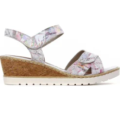 Nu-Pieds Compensés Remonte R6252-92 Multiflower