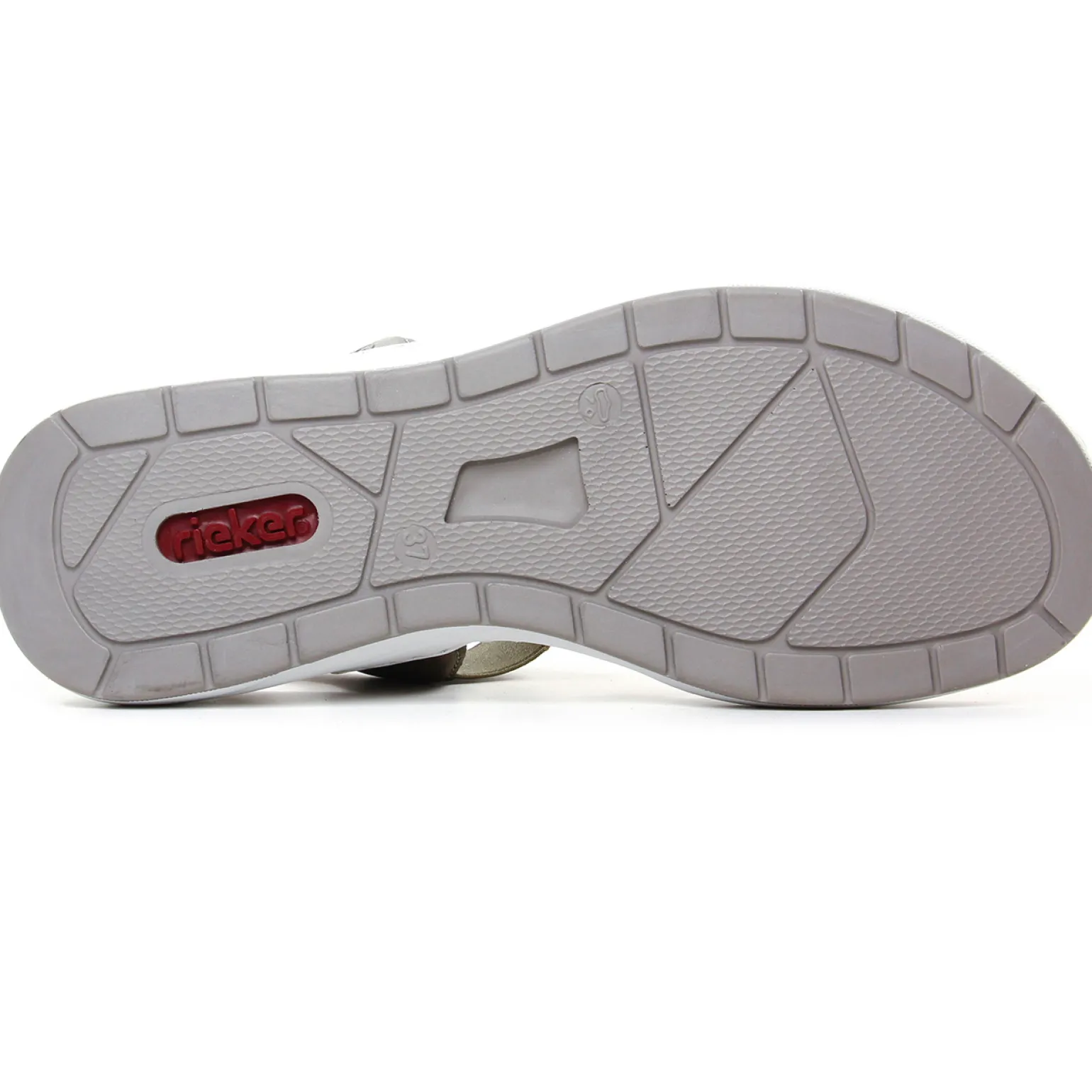 Nu-Pieds Compensés Rieker 64300-54 Off White Forest