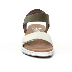 Nu-Pieds Compensés Rieker 64300-54 Off White Forest