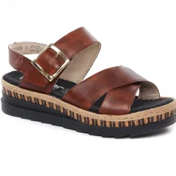 Nu-Pieds Compensés Rieker V7951-24 Reh Peanut