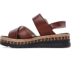 Nu-Pieds Compensés Rieker V7951-24 Reh Peanut