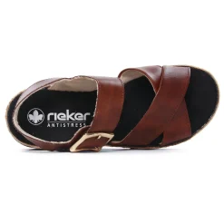 Nu-Pieds Compensés Rieker V7951-24 Reh Peanut