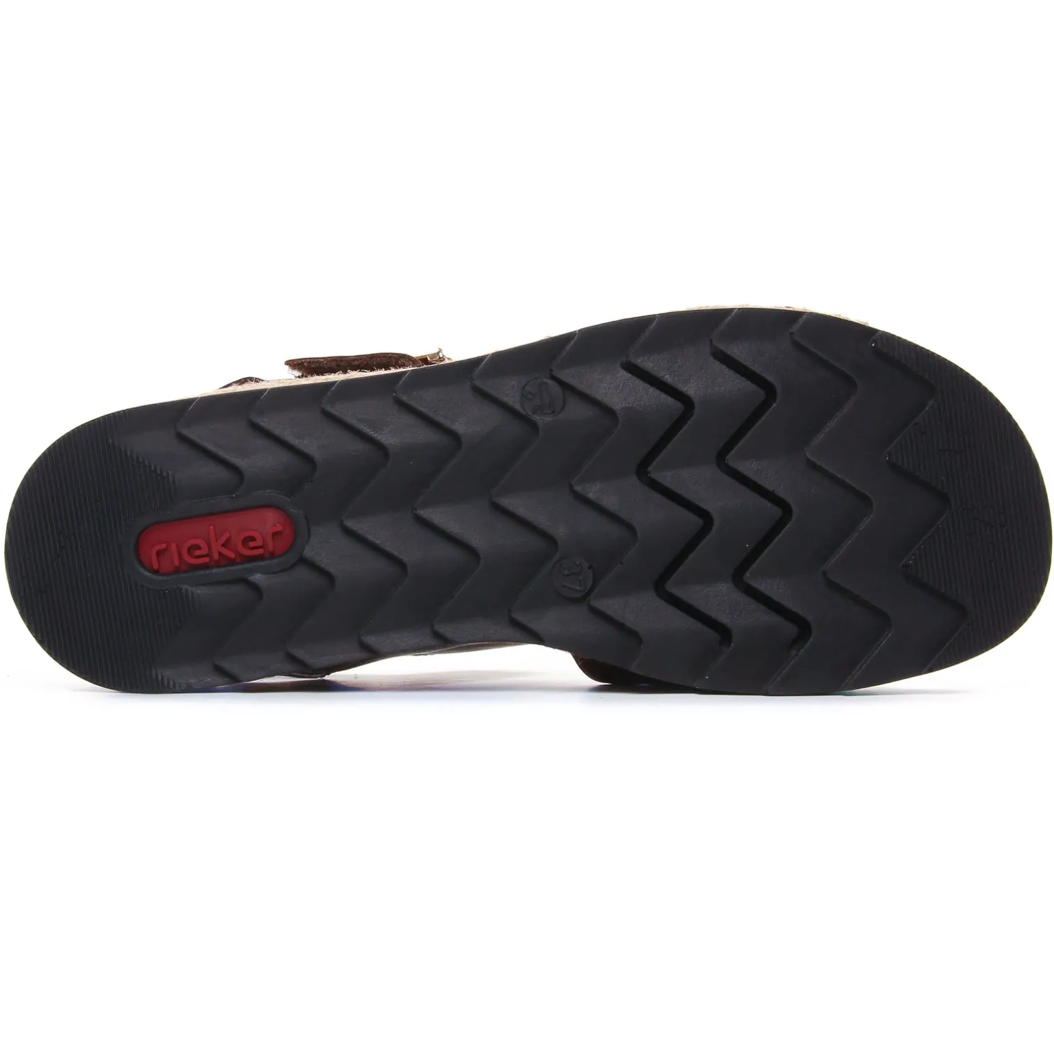 Nu-Pieds Compensés Rieker V7951-24 Reh Peanut