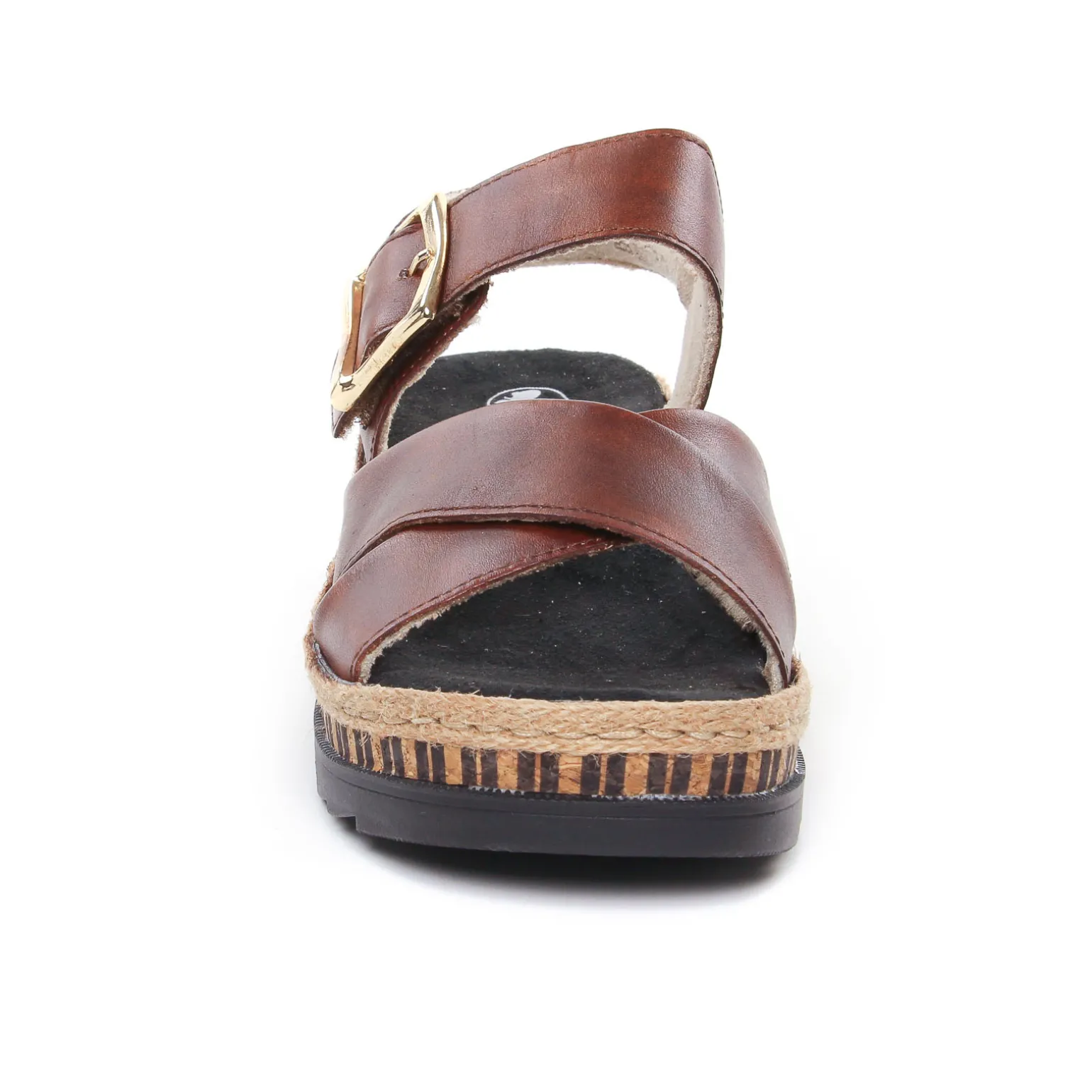 Nu-Pieds Compensés Rieker V7951-24 Reh Peanut