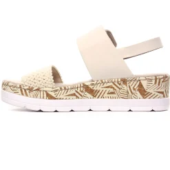 Nu-Pieds Compensés Rieker V3950-61 Creme Porcelaine