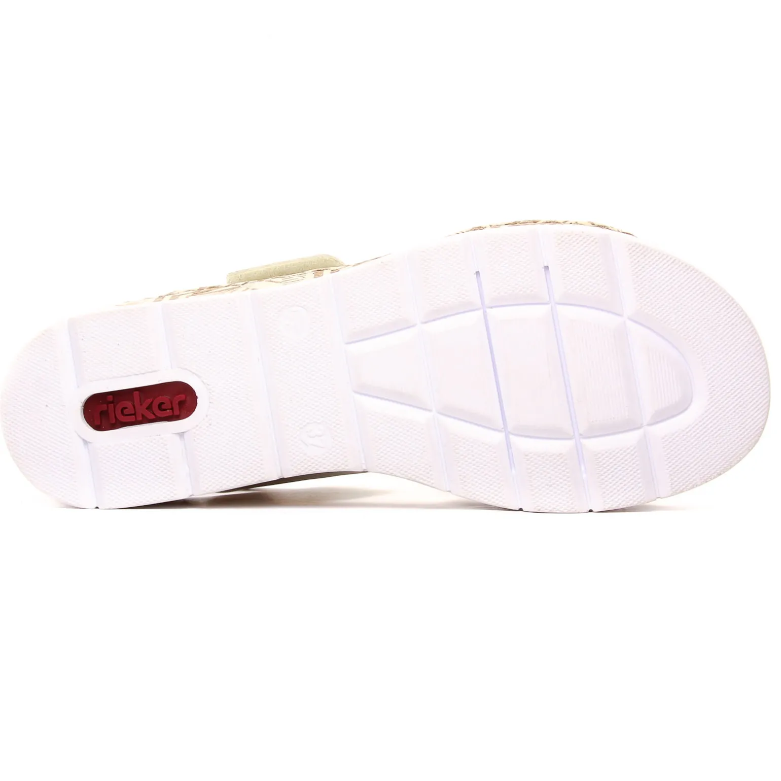 Nu-Pieds Compensés Rieker V3950-61 Creme Porcelaine