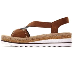 Nu-Pieds Compensés Rieker V79Q0-24 Noisette