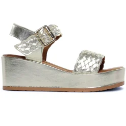 Nu-Pieds Compensés Scarlatine Facing Platine