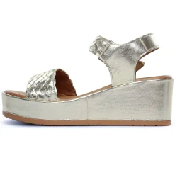 Nu-Pieds Compensés Scarlatine Facing Platine