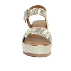 Nu-Pieds Compensés Scarlatine Facing Platine