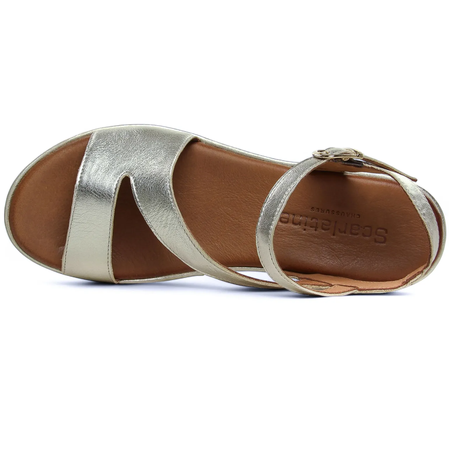 Nu-Pieds Compensés Scarlatine Galy Platine