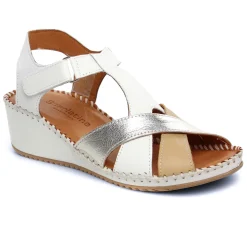 Nu-Pieds Compensés Scarlatine Ikebana Blanc