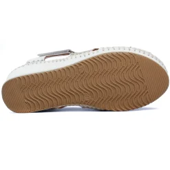 Nu-Pieds Compensés Scarlatine Ikebana Blanc