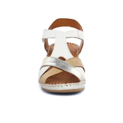 Nu-Pieds Compensés Scarlatine Ikebana Blanc