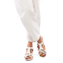 Nu-Pieds Compensés Scarlatine Ikebana Blanc