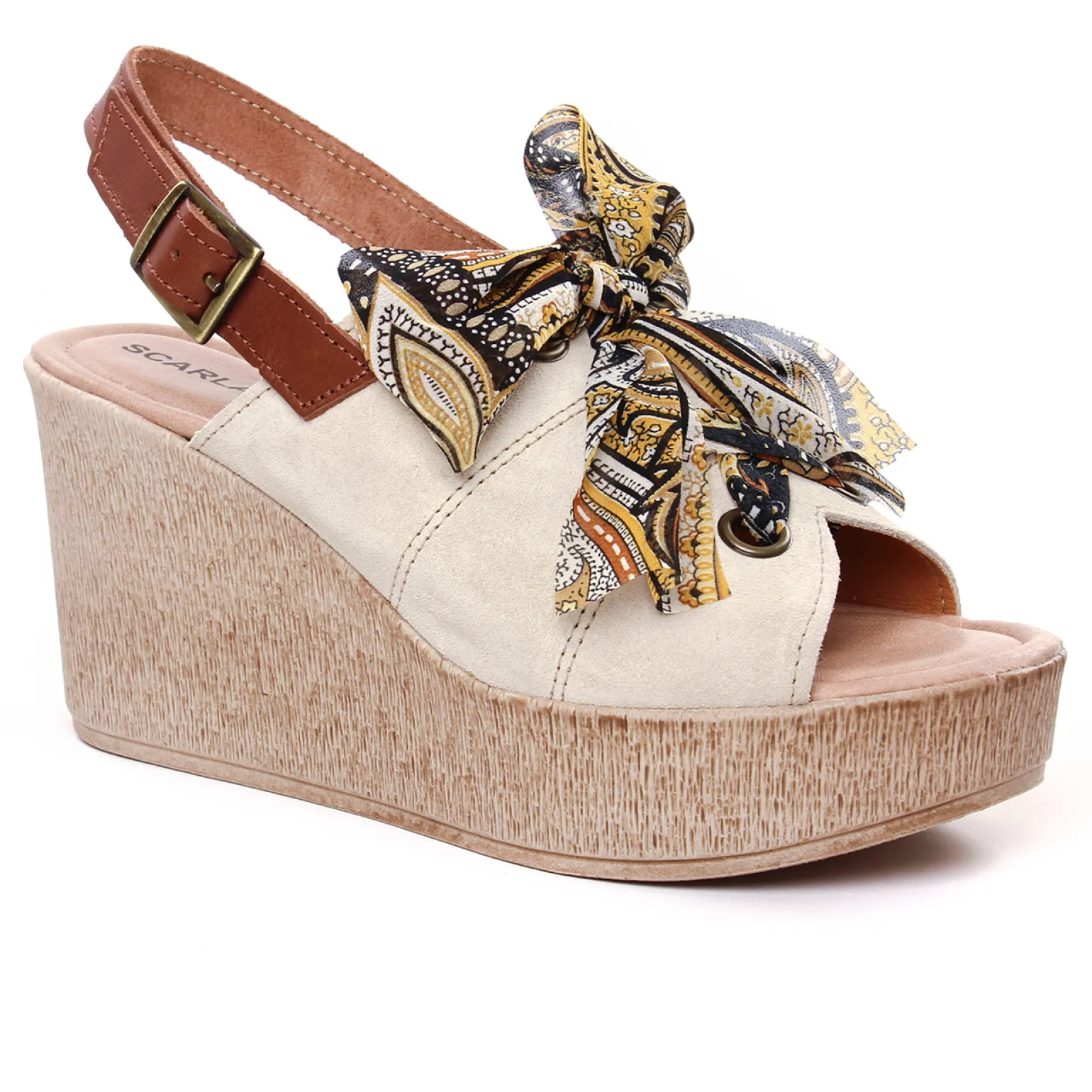 Nu-Pieds Compensés Scarlatine F450 Beige