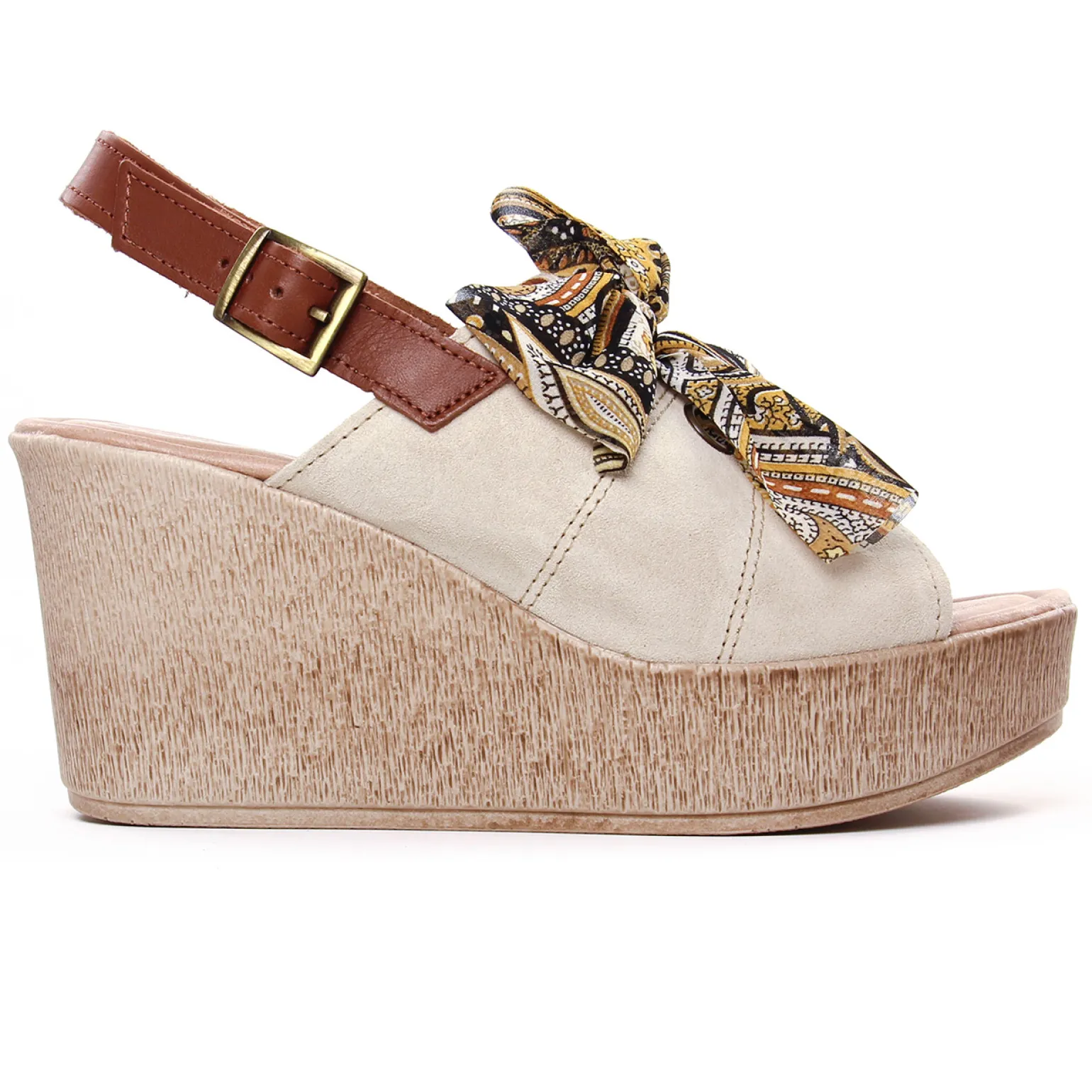 Nu-Pieds Compensés Scarlatine F450 Beige