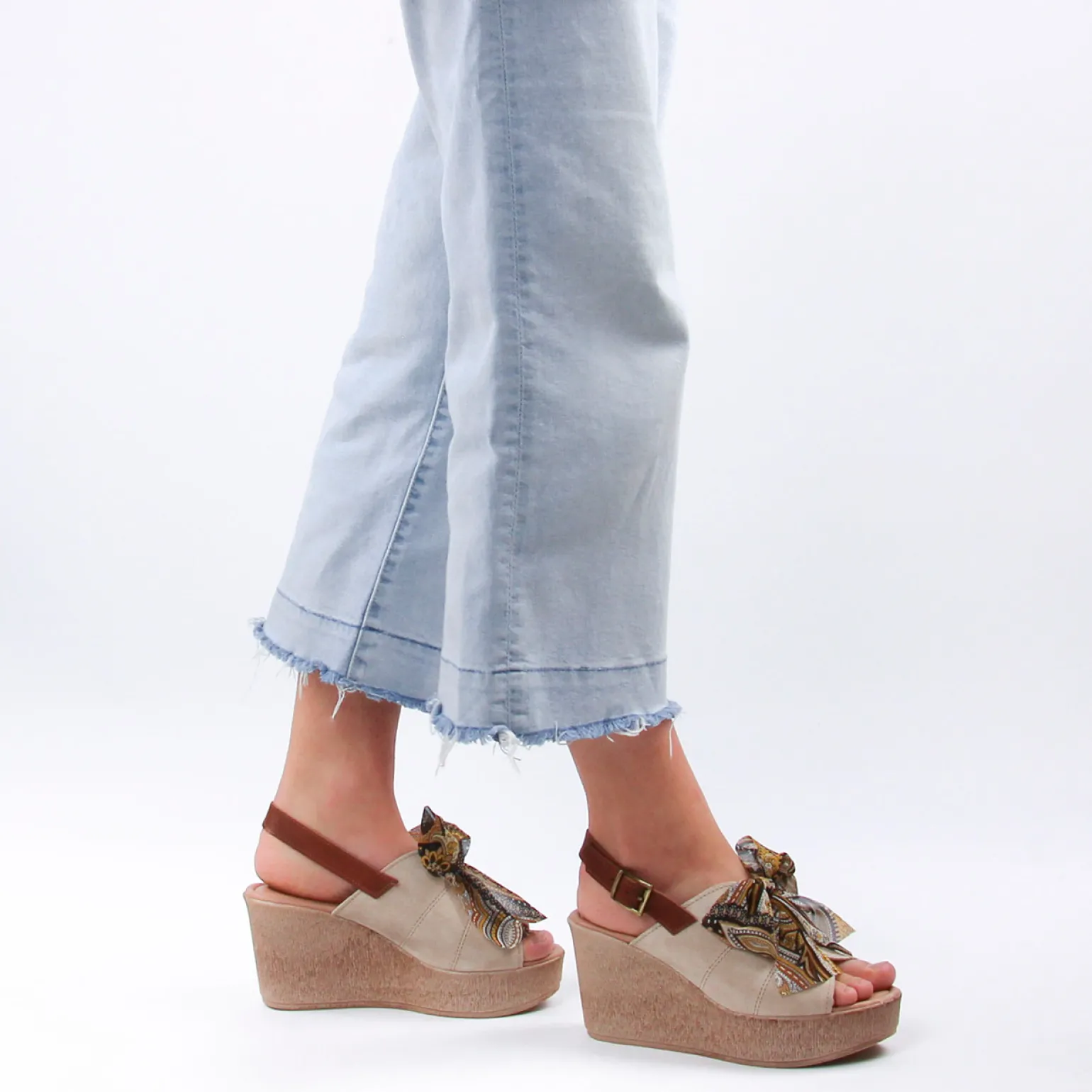 Nu-Pieds Compensés Scarlatine F450 Beige