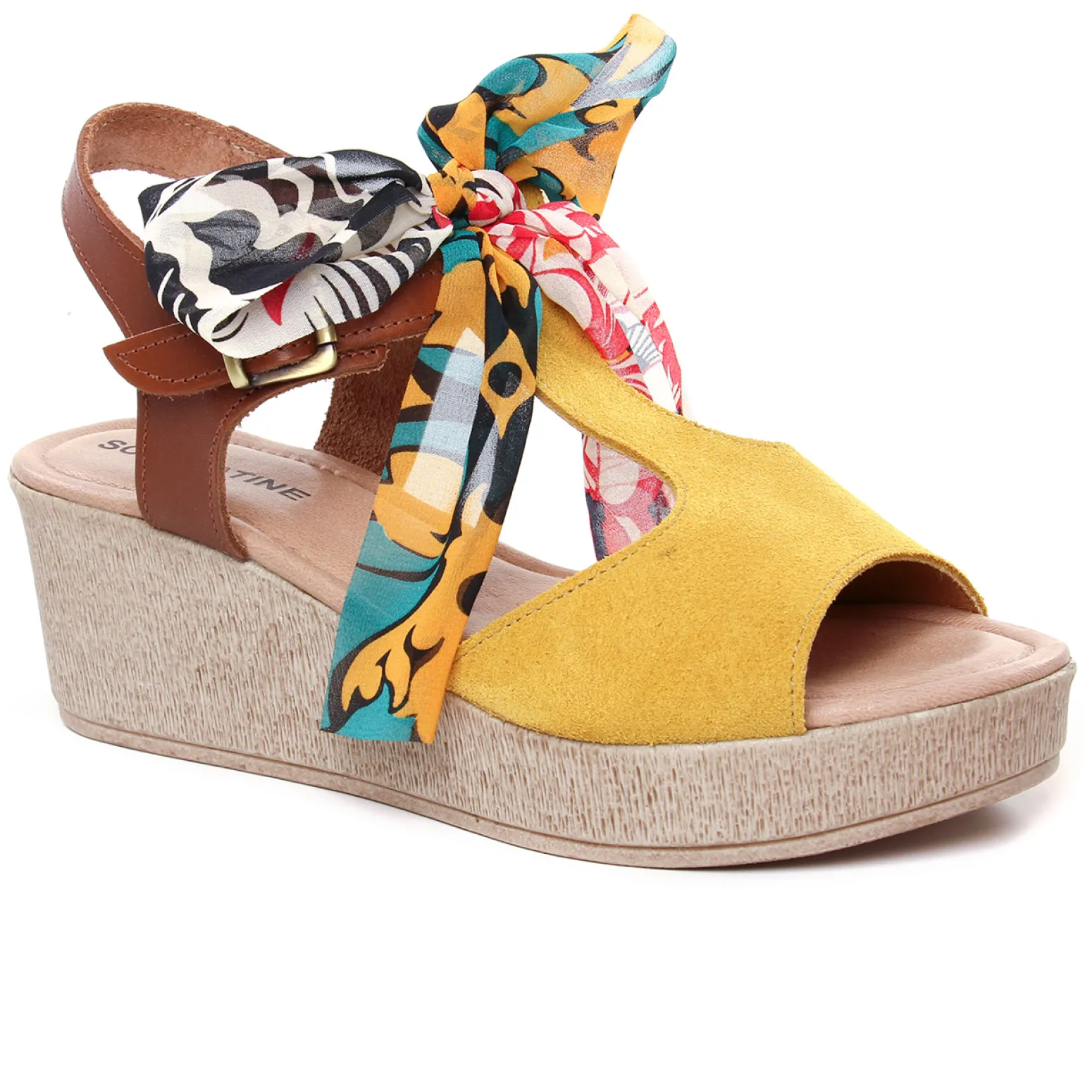 Nu-Pieds Compensés Scarlatine F422 Amarelo