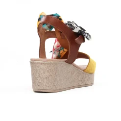 Nu-Pieds Compensés Scarlatine F422 Amarelo