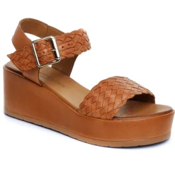 Nu-Pieds Compensés Scarlatine Facing Camel