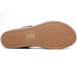 Nu-Pieds Compensés Scarlatine Facing Camel