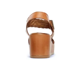 Nu-Pieds Compensés Scarlatine Facing Camel