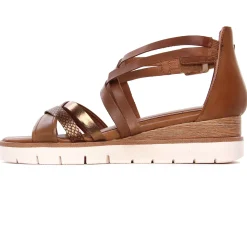 Nu-Pieds Compensés Tamaris 28205 Cognac