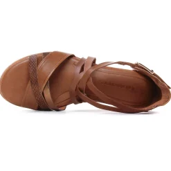 Nu-Pieds Compensés Tamaris 28205 Cognac