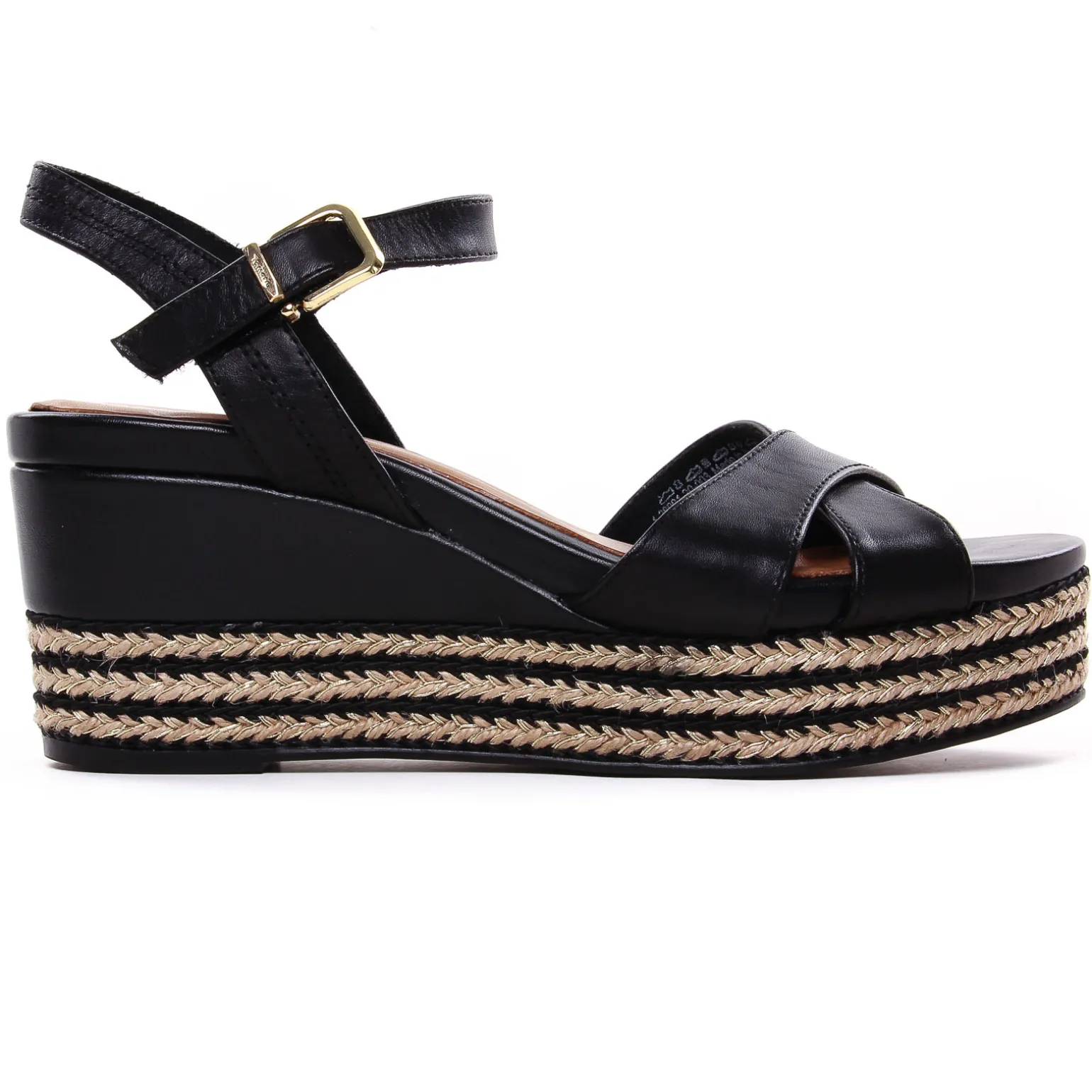 Nu-Pieds Compensés Tamaris 28001 Black Leather