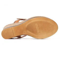 Nu-Pieds Compensés Tamaris 28027 Cognac Comb