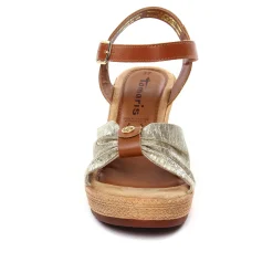 Nu-Pieds Compensés Tamaris 28346 Cuoio Gold