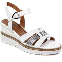 Nu-Pieds Compensés Tamaris 28243 White Silver