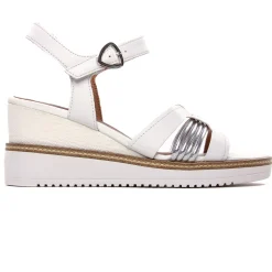 Nu-Pieds Compensés Tamaris 28243 White Silver