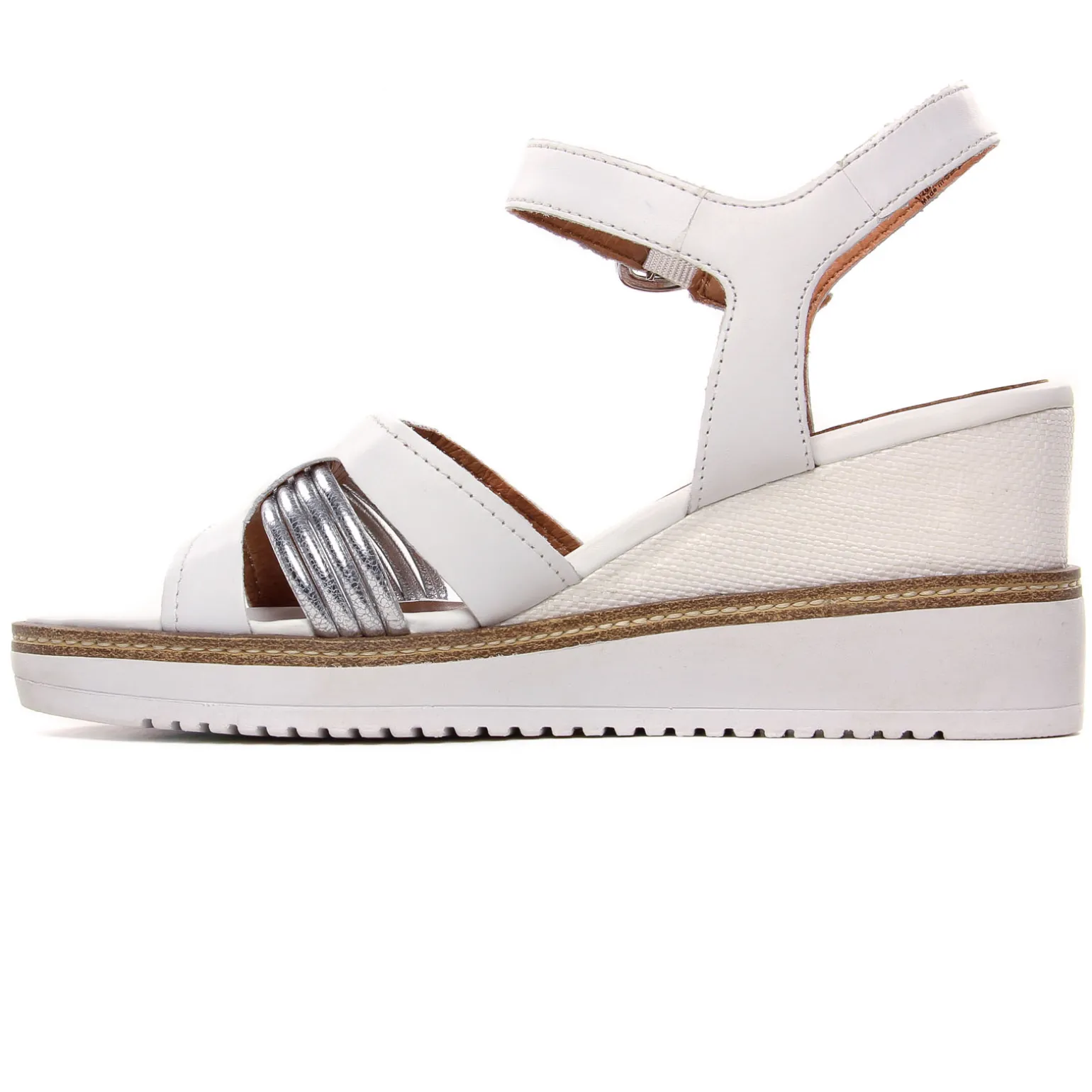 Nu-Pieds Compensés Tamaris 28243 White Silver