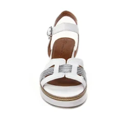 Nu-Pieds Compensés Tamaris 28243 White Silver