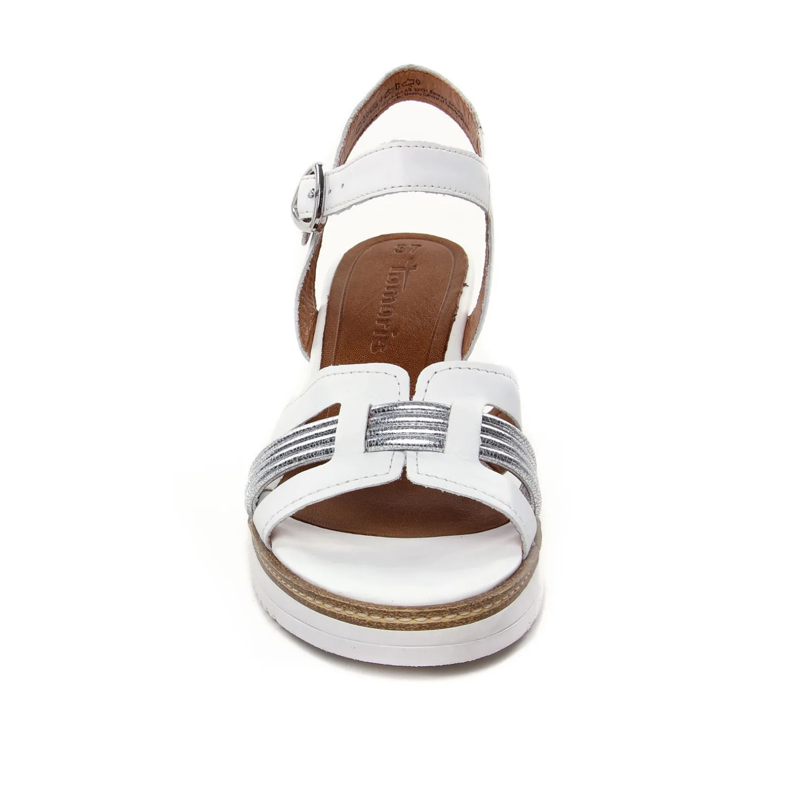 Nu-Pieds Compensés Tamaris 28243 White Silver