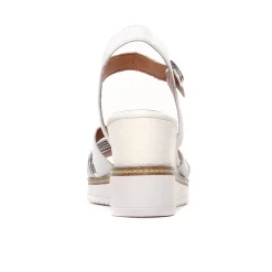 Nu-Pieds Compensés Tamaris 28243 White Silver