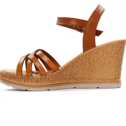 Nu-Pieds Compensés Tamaris 28042 Cognac Saffron