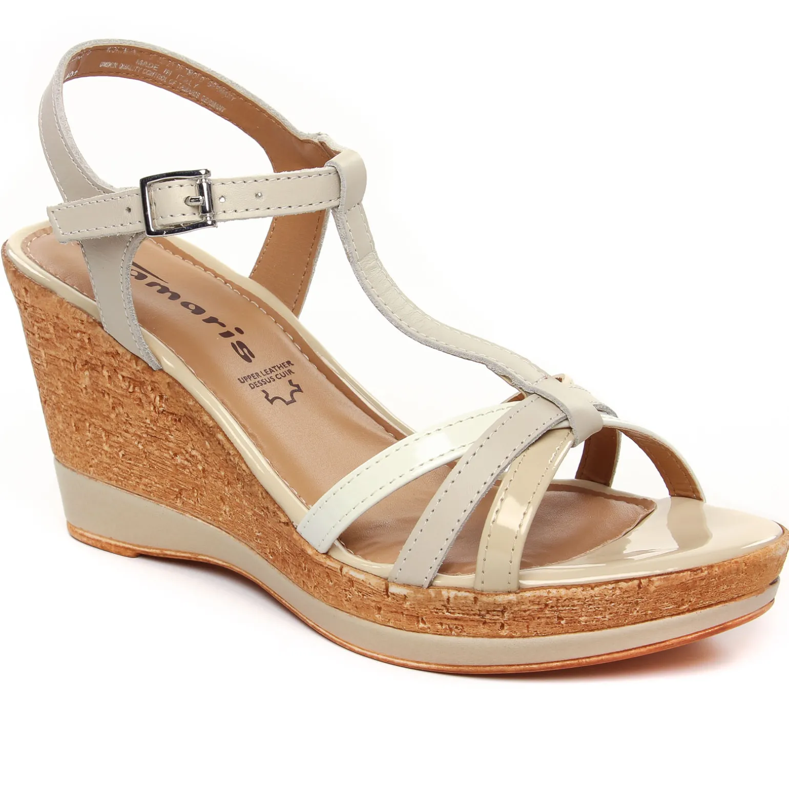 Nu-Pieds Compensés Tamaris 28347 Beige Comb