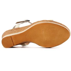 Nu-Pieds Compensés Tamaris 28347 Beige Comb