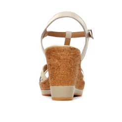 Nu-Pieds Compensés Tamaris 28347 Beige Comb