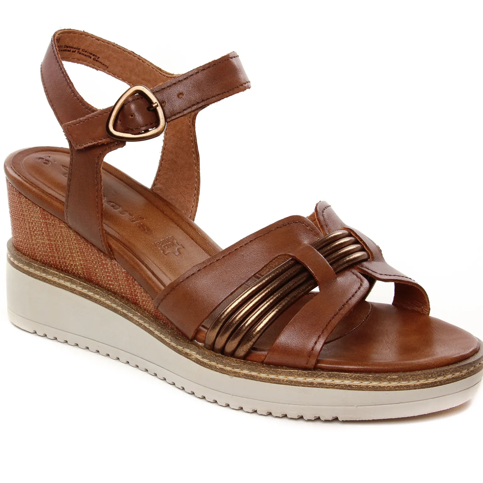 Nu-Pieds Compensés Tamaris 28243 Cognac Copper