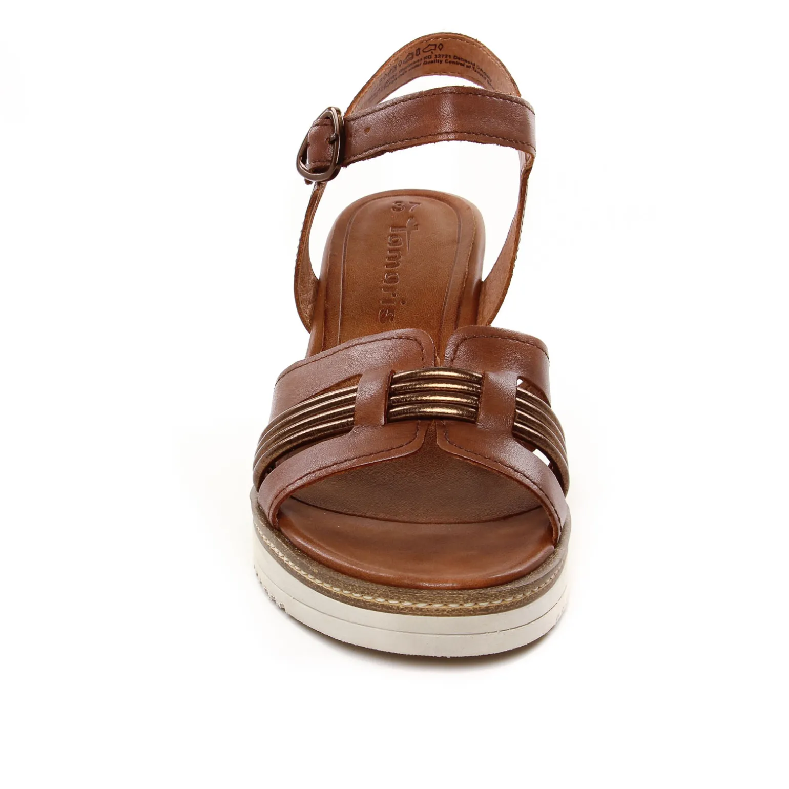 Nu-Pieds Compensés Tamaris 28243 Cognac Copper