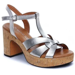 Nu-Pieds Semelle Liège Marco Tozzi 28394 Silver