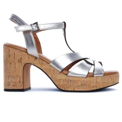 Nu-Pieds Semelle Liège Marco Tozzi 28394 Silver