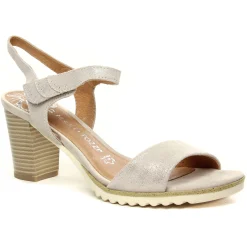 Nu-Pieds Talon Marco Tozzi 28742 Dune Metallic